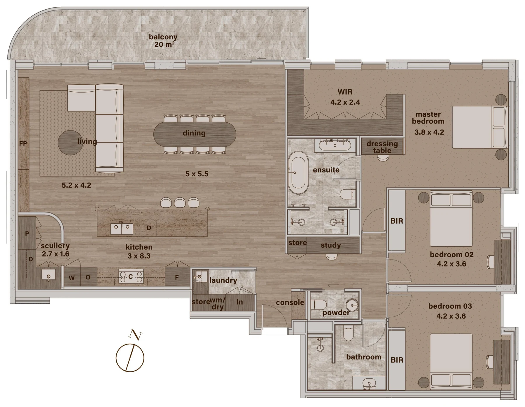 Floor plan, residence 801